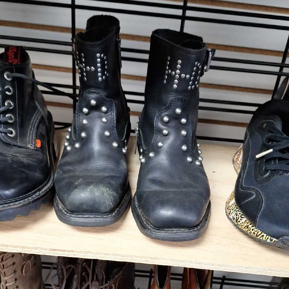 Black Studded Boots